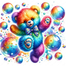 Load image into Gallery viewer, Rainbow Bear-Full Round Diamond Painting-30x30cm