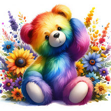 Load image into Gallery viewer, Rainbow Bear-Full Round Diamond Painting-30x30cm