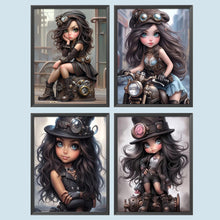 Load image into Gallery viewer, Steampunk Girl-Full Round/Square Diamond Painting-30x40cm/40x50cm/50x70cm