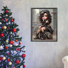 Load image into Gallery viewer, Steampunk Girl-Full Round/Square Diamond Painting-30x40cm/40x50cm/50x70cm