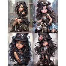 Load image into Gallery viewer, Steampunk Girl-Full Round/Square Diamond Painting-30x40cm/40x50cm/50x70cm