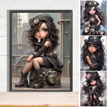 Load image into Gallery viewer, Steampunk Girl-Full Round/Square Diamond Painting-30x40cm/40x50cm/50x70cm