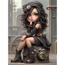 Load image into Gallery viewer, Steampunk Girl-Full Round/Square Diamond Painting-30x40cm/40x50cm/50x70cm