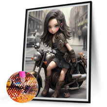 Load image into Gallery viewer, Black Motor Girl-Full Round/Square Diamond Painting-30x40cm/40x50cm/50x70cm