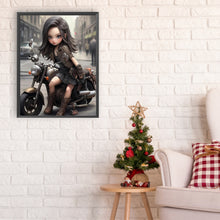 Load image into Gallery viewer, Black Motor Girl-Full Round/Square Diamond Painting-30x40cm/40x50cm/50x70cm