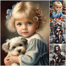 Load image into Gallery viewer, Black Motor Girl-Full Round/Square Diamond Painting-30x40cm/40x50cm/50x70cm