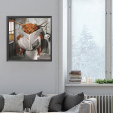 Load image into Gallery viewer, Scottish Highland Cattle-Full Round Diamond Painting-30x30cm
