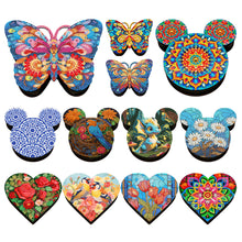 Load image into Gallery viewer, Wood Butterfly Tulip Crystal Rhinestone Diamond Art Jewelry Case