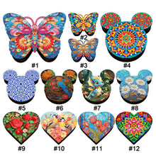 Load image into Gallery viewer, Wood Butterfly Tulip Crystal Rhinestone Diamond Art Jewelry Case