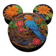 Load image into Gallery viewer, Wood Butterfly Tulip Crystal Rhinestone Diamond Art Jewelry Case