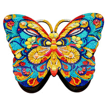 Load image into Gallery viewer, Wood Butterfly Tulip Crystal Rhinestone Diamond Art Jewelry Case