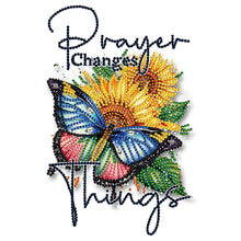 Load image into Gallery viewer, Butterfly Sunflower-Partial Special Diamond Painting-30x30cm