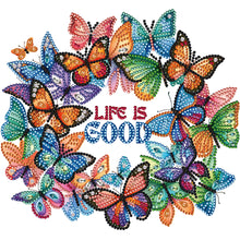 Load image into Gallery viewer, Butterfly Sunflower-Partial Special Diamond Painting-30x30cm