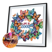 Load image into Gallery viewer, Butterfly Sunflower-Partial Special Diamond Painting-30x30cm