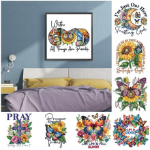 Load image into Gallery viewer, Butterfly Sunflower-Partial Special Diamond Painting-30x30cm