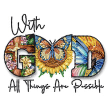 Load image into Gallery viewer, Butterfly Sunflower-Partial Special Diamond Painting-30x30cm