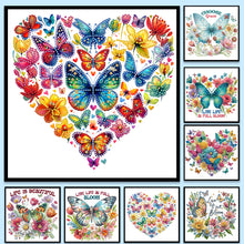 Load image into Gallery viewer, Butterfly Sunflower-Partial Special Diamond Painting-30x30cm