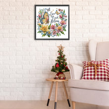 Load image into Gallery viewer, Butterfly Sunflower-Partial Special Diamond Painting-30x30cm