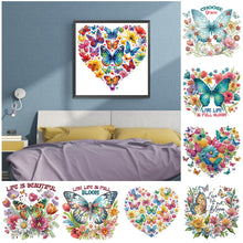 Load image into Gallery viewer, Butterfly Sunflower-Partial Special Diamond Painting-30x30cm