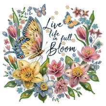 Load image into Gallery viewer, Butterfly Sunflower-Partial Special Diamond Painting-30x30cm