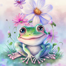 Load image into Gallery viewer, Flowers And Black Cat-Full Round Diamond Painting-30x30cm