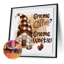 Load image into Gallery viewer, Coffee Bean Gnome-Full Round Diamond Painting-30x30cm