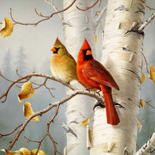 Load image into Gallery viewer, Hummingbird Holding Flower In Mouth-Full Round Diamond Painting-30x30cm