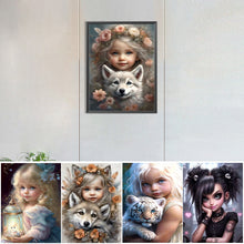 Load image into Gallery viewer, Life of Pets Girl-Full Round/Square Diamond Painting-30x40cm/40x50cm/50x70cm