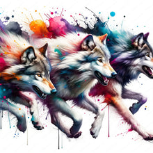 Load image into Gallery viewer, Wolf Pack-Full Round Diamond Painting-40x40cm