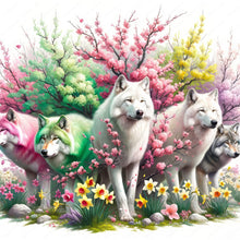 Load image into Gallery viewer, Wolf Pack-Full Round Diamond Painting-40x40cm
