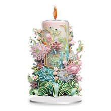 Load image into Gallery viewer, Flowers Candle-Single Side Drill-Acrylic Diamond Desktop Ornament