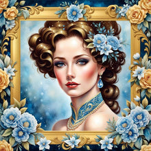 Load image into Gallery viewer, Lady-Full Round Diamond Painting-30x30cm