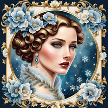 Load image into Gallery viewer, Lady-Full Round Diamond Painting-30x30cm