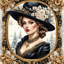 Load image into Gallery viewer, Lady-Full Round Diamond Painting-30x30cm
