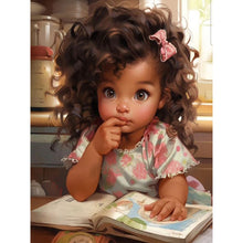 Load image into Gallery viewer, African American Girl-Full Round/Square Diamond Painting-30x40cm/40x50cm/50x70cm