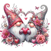 Load image into Gallery viewer, Love Gnome-Full Round Diamond Painting-30x30cm