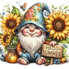 Load image into Gallery viewer, Flower Gnome-Full Round Diamond Painting-30x30cm