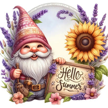 Load image into Gallery viewer, Flower Gnome-Full Round Diamond Painting-30x30cm