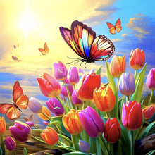 Load image into Gallery viewer, Flower-Full Round Diamond Painting-30x30cm