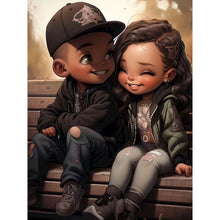 Load image into Gallery viewer, Valentine Girl-Full Round Diamond Painting-30x40cm