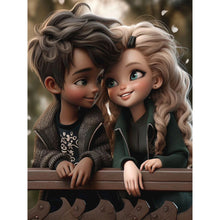 Load image into Gallery viewer, Valentine Girl-Full Round Diamond Painting-30x40cm