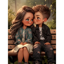 Load image into Gallery viewer, Valentine Girl-Full Round Diamond Painting-30x40cm