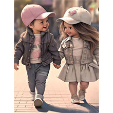 Load image into Gallery viewer, Valentine Girl-Full Round Diamond Painting-30x40cm