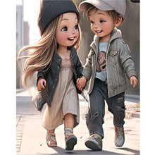 Load image into Gallery viewer, Valentine Girl-Full Round Diamond Painting-40x50cm