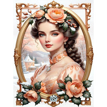 Load image into Gallery viewer, Lady-Full Round Diamond Painting-30x40cm