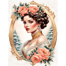 Load image into Gallery viewer, Lady-Full Round Diamond Painting-30x40cm