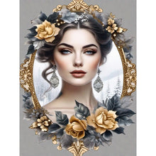 Load image into Gallery viewer, Lady-Full Round Diamond Painting-30x40cm