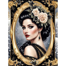 Load image into Gallery viewer, Lady-Full Round Diamond Painting-30x40cm