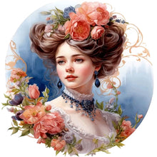 Load image into Gallery viewer, Elegant Lady-Full Round Diamond Painting-30x30cm