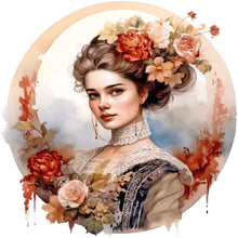 Load image into Gallery viewer, Elegant Lady-Full Round Diamond Painting-30x30cm